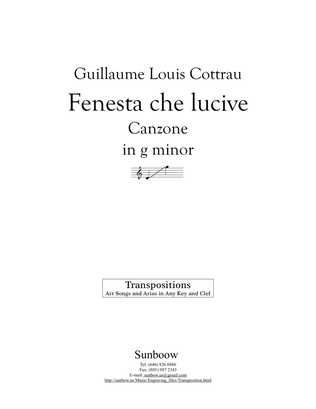 Cottrau: Fenesta che lucive (transposed to g minor)