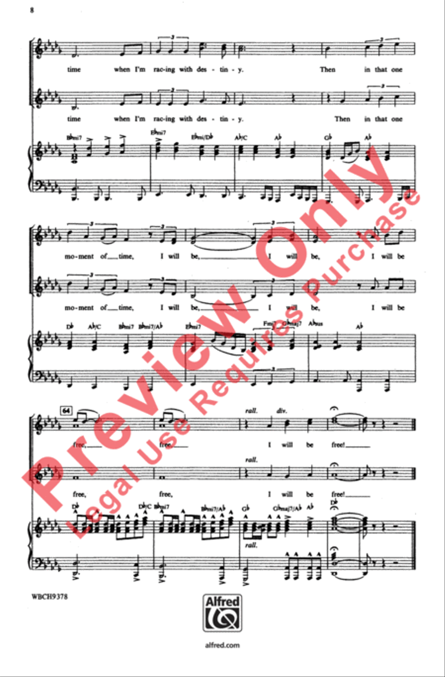 One Moment in Time Women's Choir scores gallery preview page 8