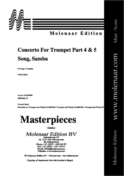 Concerto for Trumpet part 4 and 5 image number null
