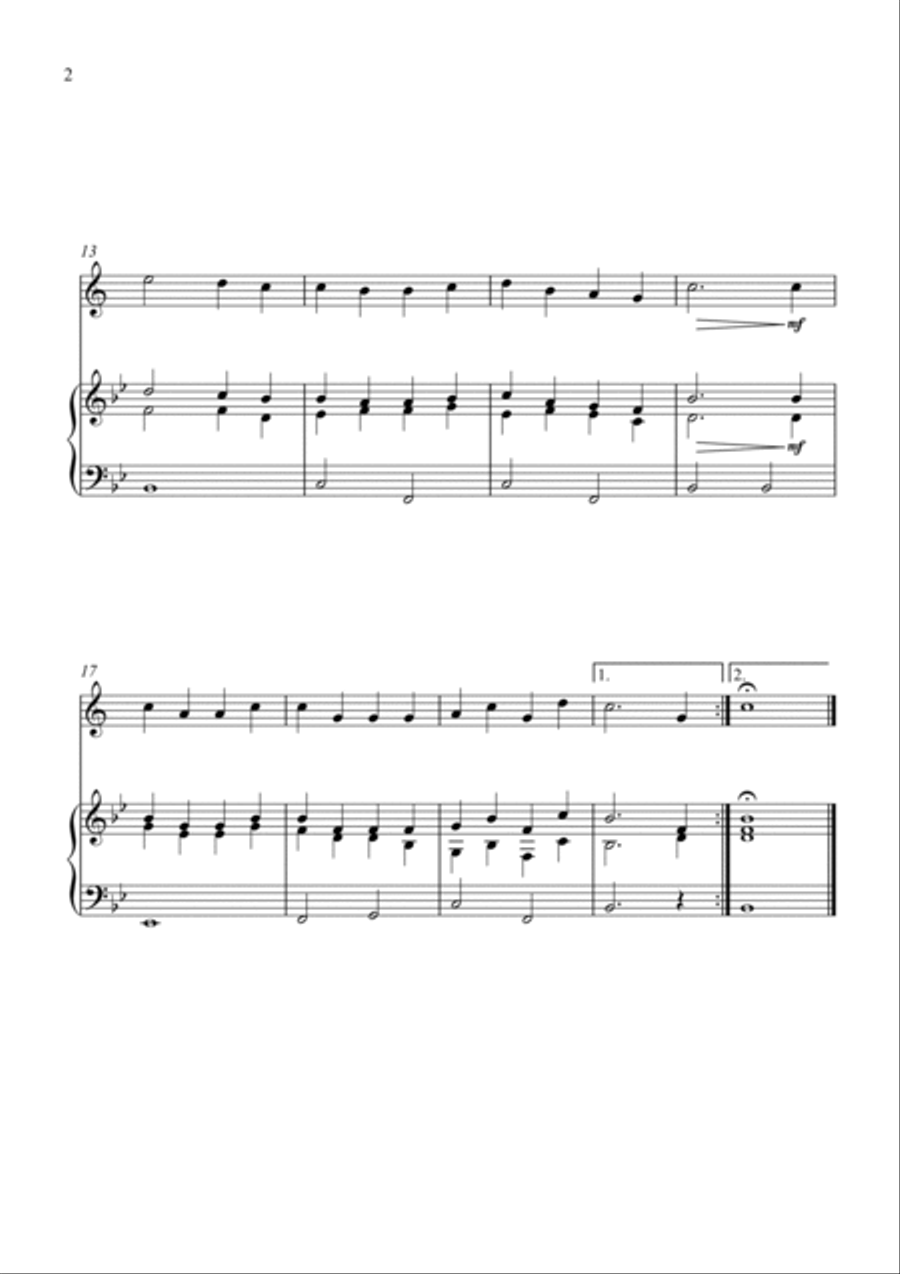 America The Beautiful - Clarinet solo and piano B-Flat Clarinet scores gallery preview page 2