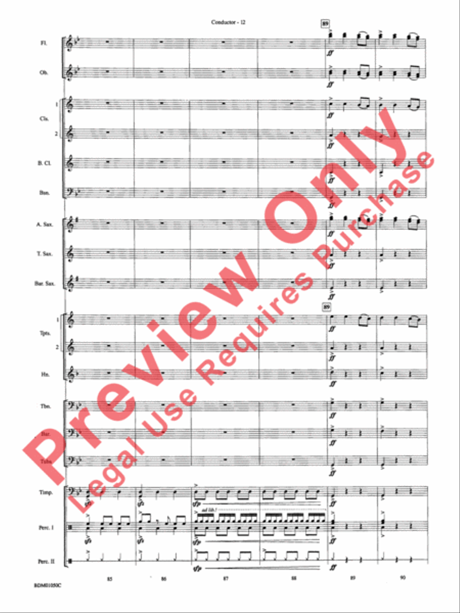 African Bell Carol (for Percussion and Winds) Concert Band scores gallery preview page 15