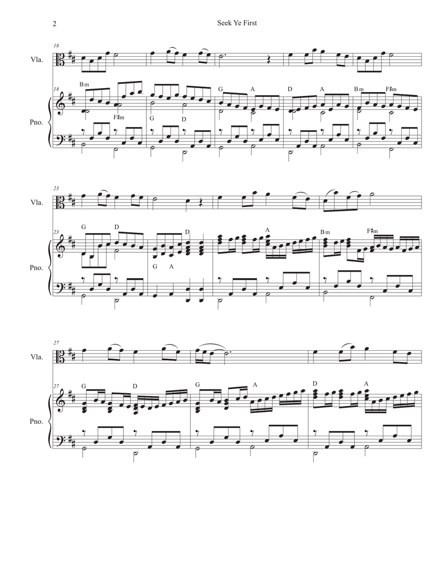 Seek Ye First Viola scores gallery preview page 2