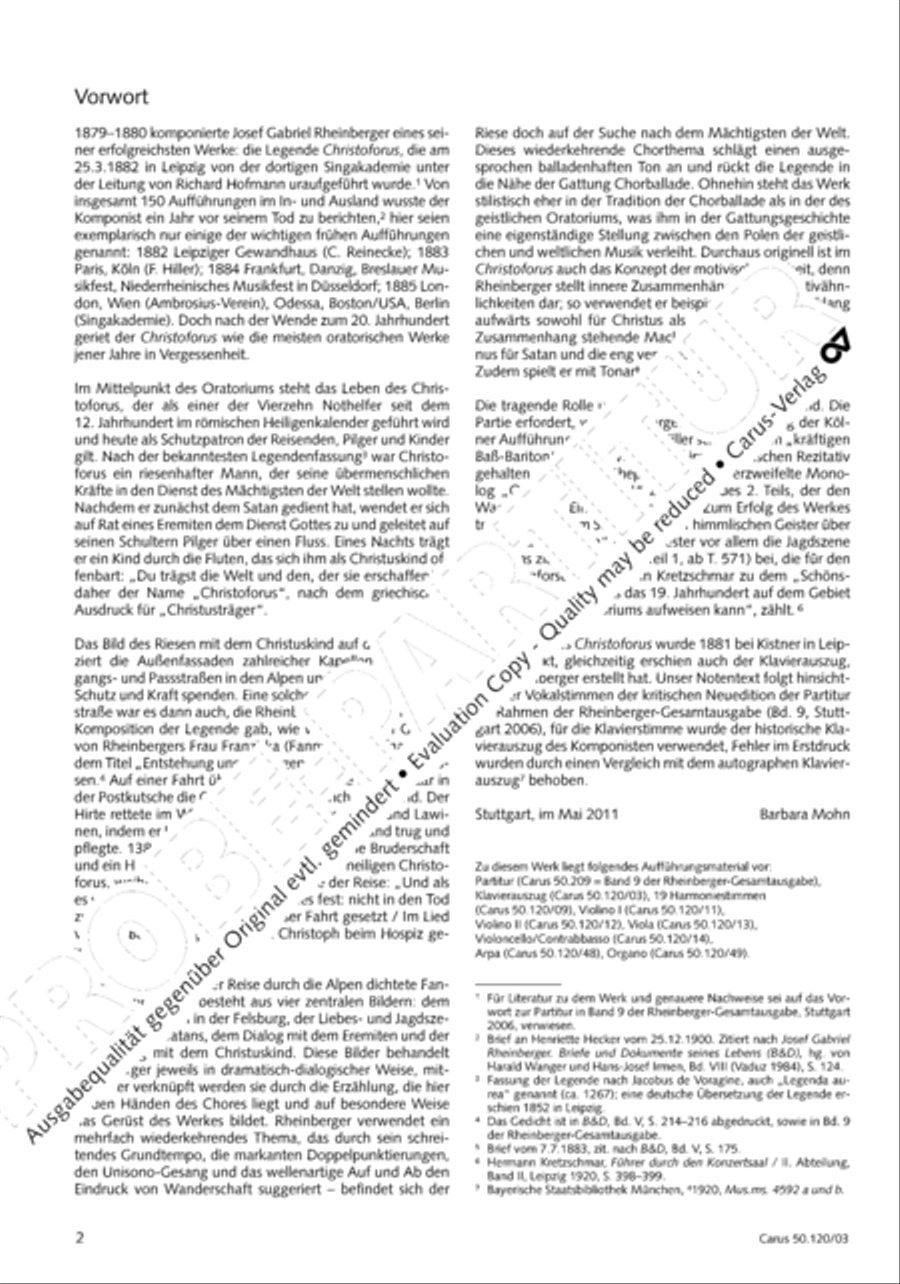 Christoforus + Das Tochterlein des Jairus (Gesamtausgabe, Bd. 9) 4-Part scores gallery preview page 3