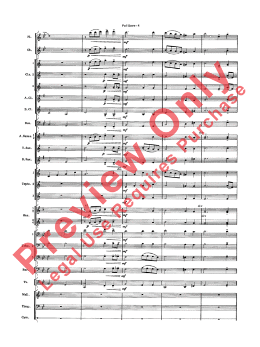 Have Yourself a Merry Little Christmas Concert Band scores gallery preview page 6