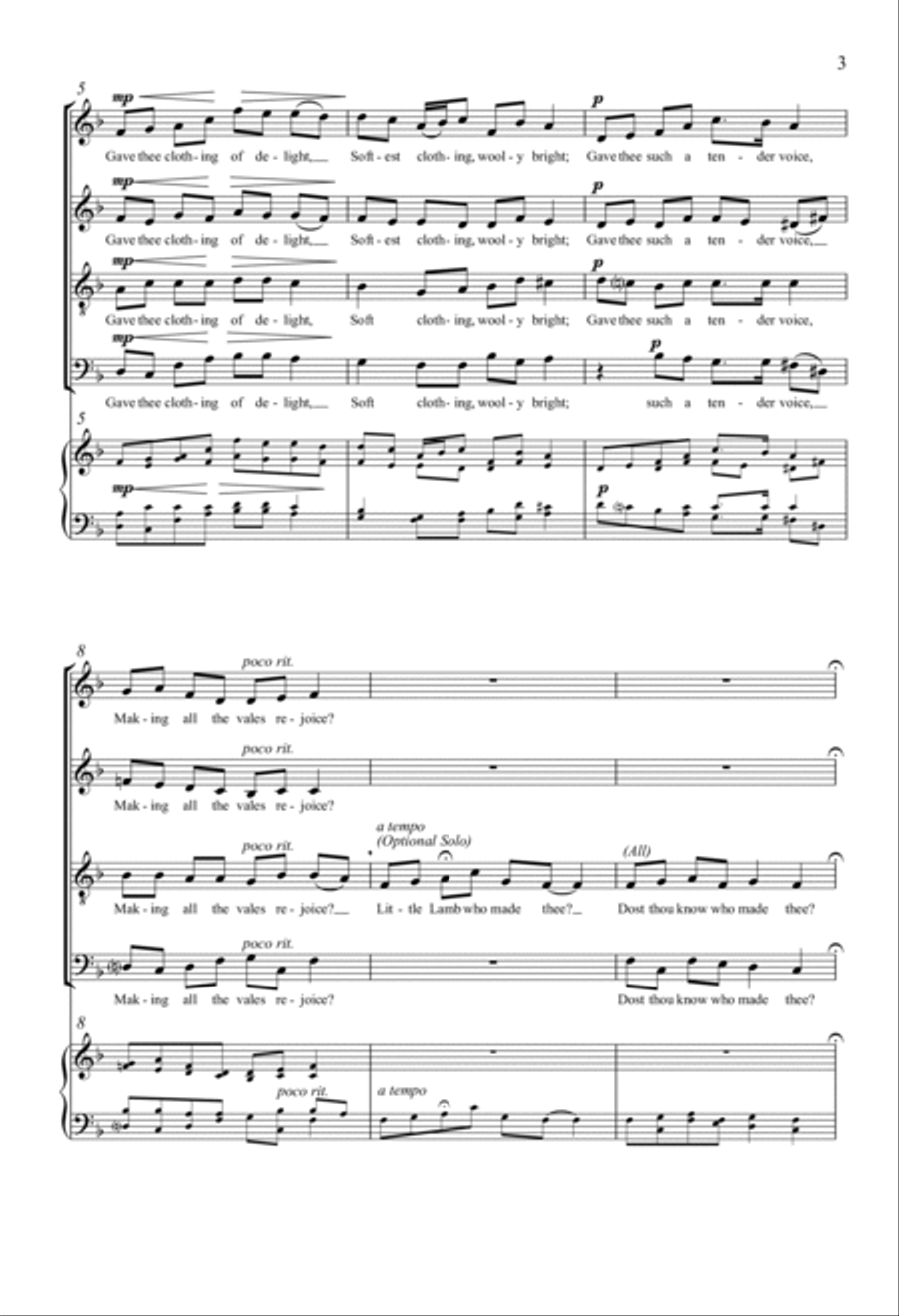 Three Songs Of Innocence 4-Part scores gallery preview page 2