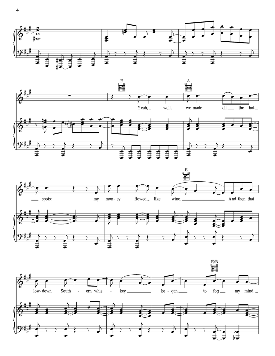 Dixie Chicken Dixie Chicken Piano, Vocal, Guitar scores gallery preview page 4