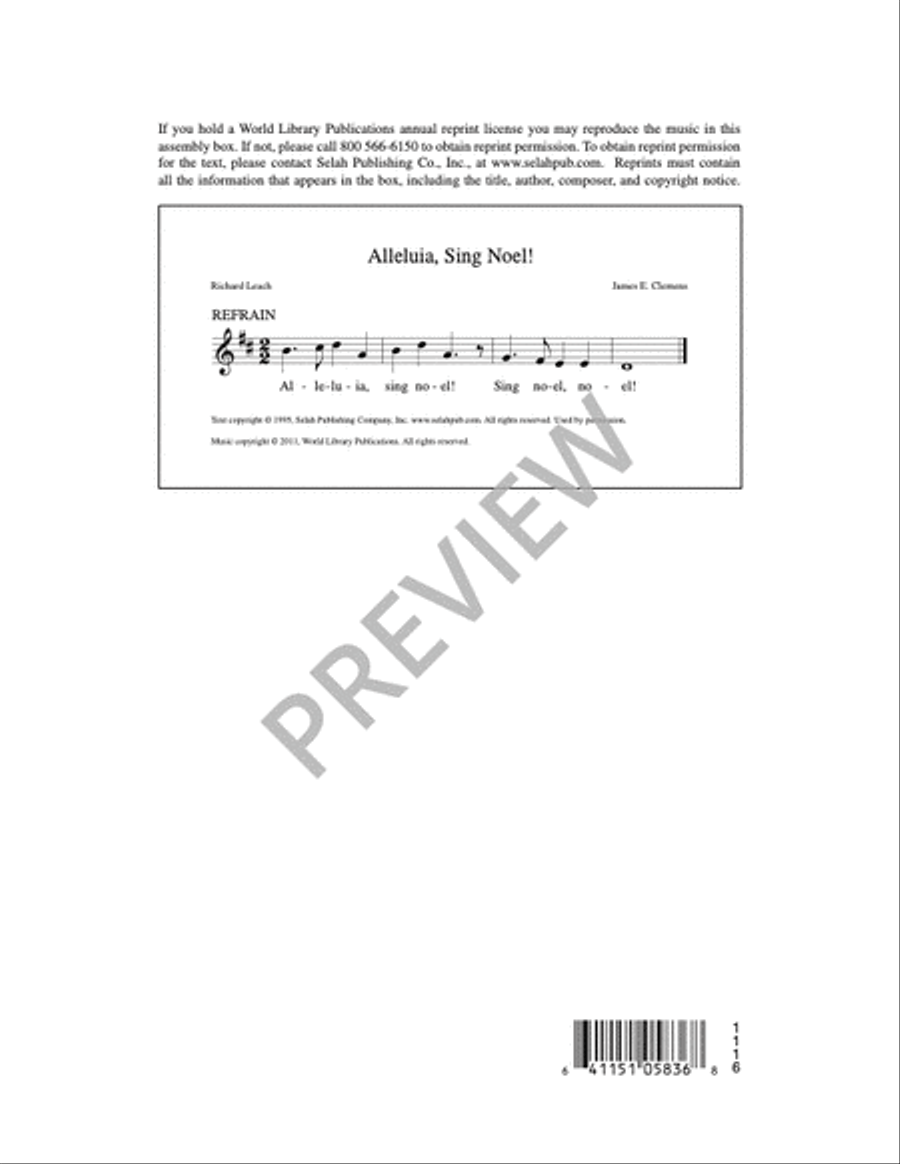 Alleluia, Sing Noel! Alleluia, Sing Noel! 4-Part scores gallery preview page 11