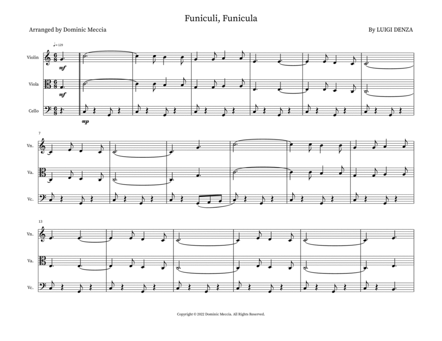 Funiculi, Funicula Small Ensemble scores gallery preview page 1