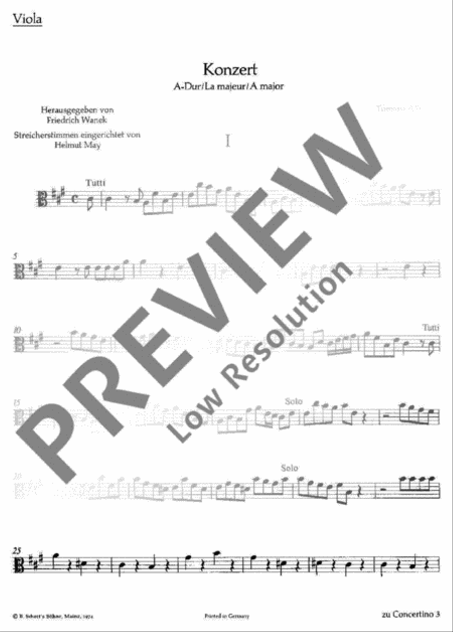 Violin Concerto in A Major String Orchestra scores gallery preview page 2
