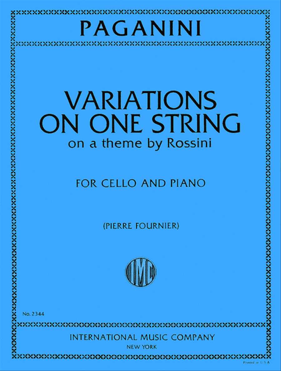 Variations on One String on a Theme from 'Moses' by Rossini Piano Accompaniment scores gallery preview page 1