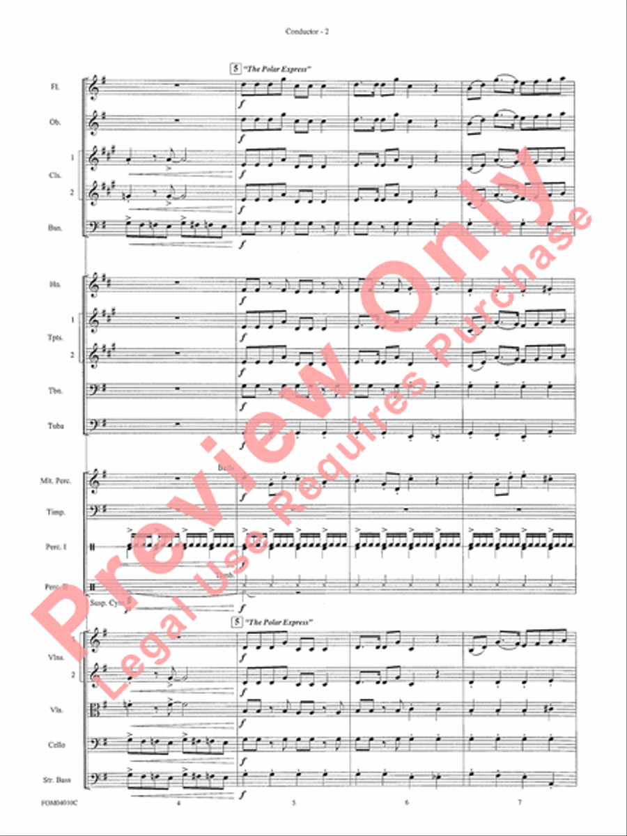 The Polar Express, Selections from Full Orchestra scores gallery preview page 4