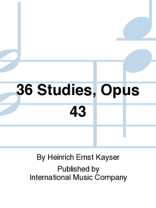 Book cover for 36 Studies, Opus 43
