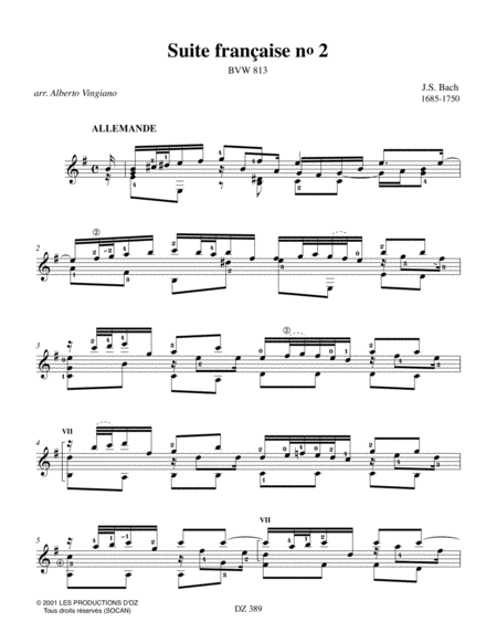 Suite française no 2, BWV 813