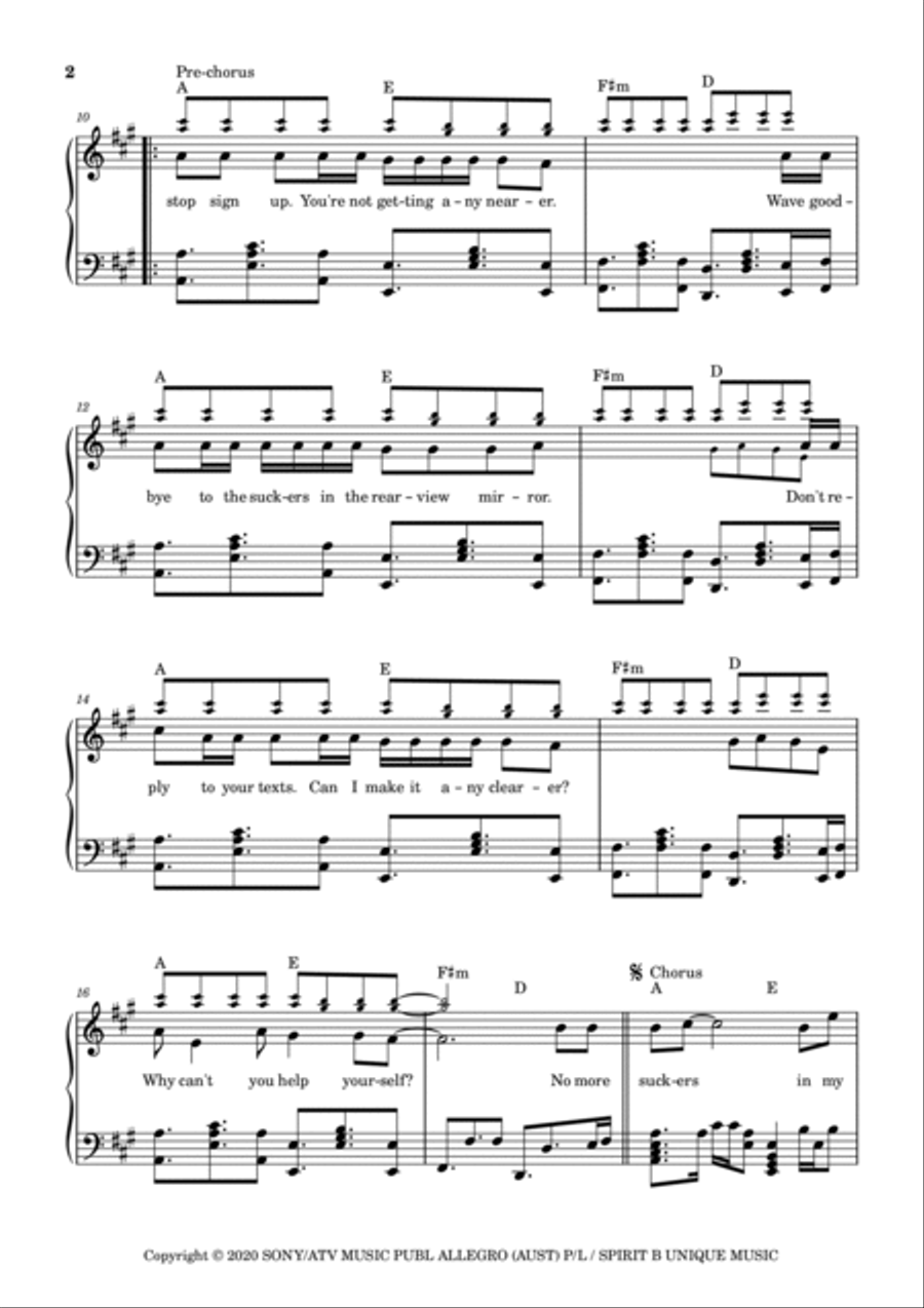No More Suckers No More Suckers Piano Solo scores gallery preview page 2