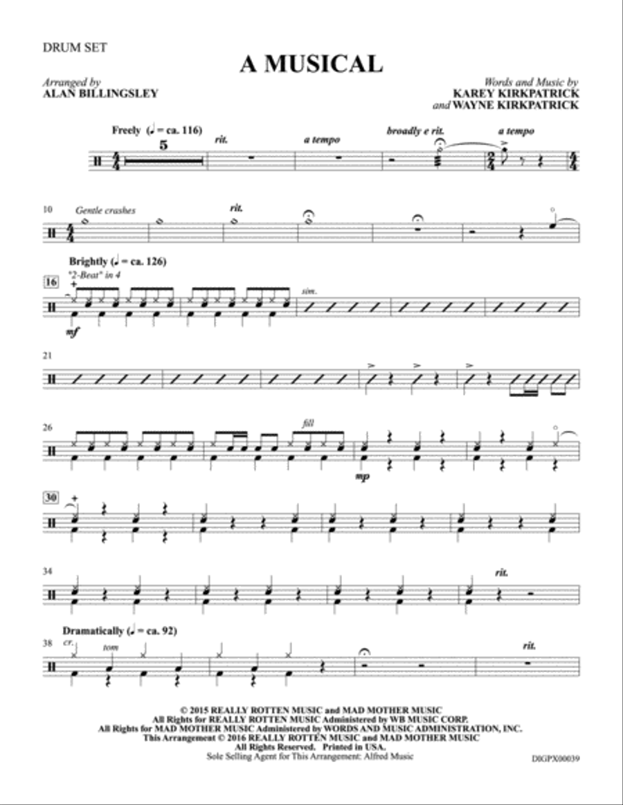 A Musical (from the musical Something Rotten!): Drums Part scores gallery preview page 1