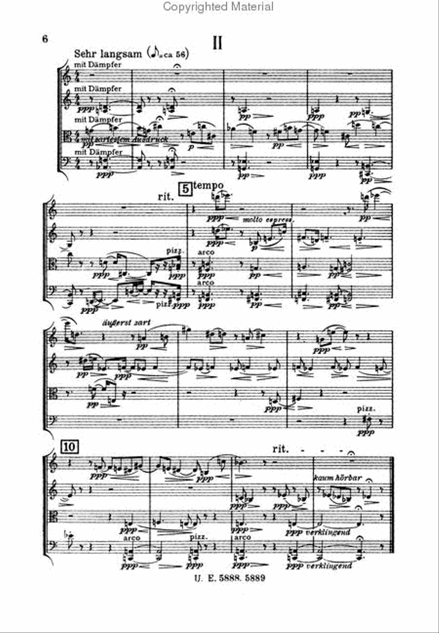 Fifth Movement from String Quartet, Op. 5 String Quartet scores gallery preview page 3
