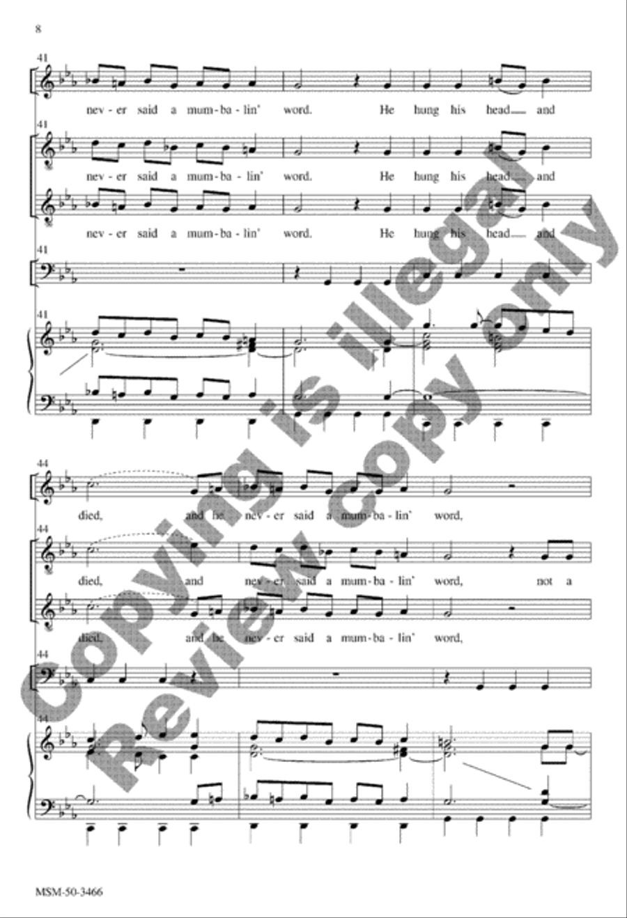 They Crucified My Lord They Crucified My Lord 4-Part scores gallery preview page 8