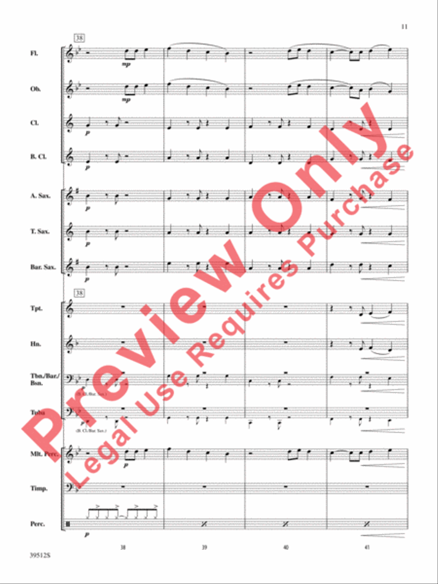 Dumb Love Concert Band scores gallery preview page 12