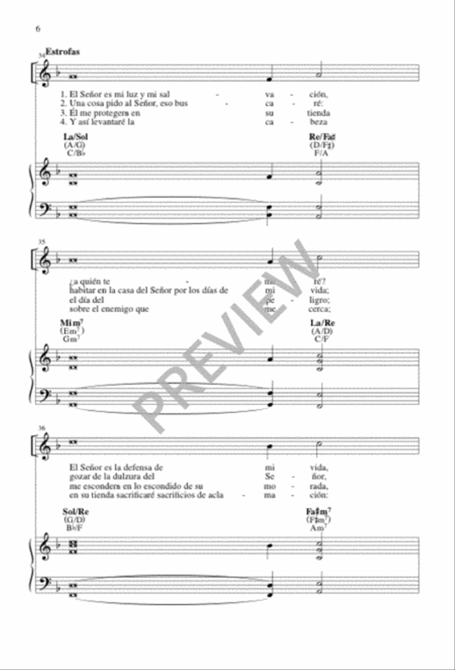 The Lord Is My Light / El Señor Es Mi Luz 3-Part scores gallery preview page 6