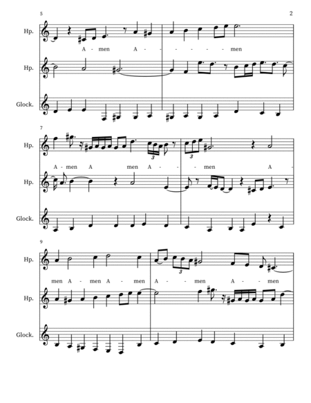 Z 53 (23-fold 'Amen') for Harps, Glockenspiel