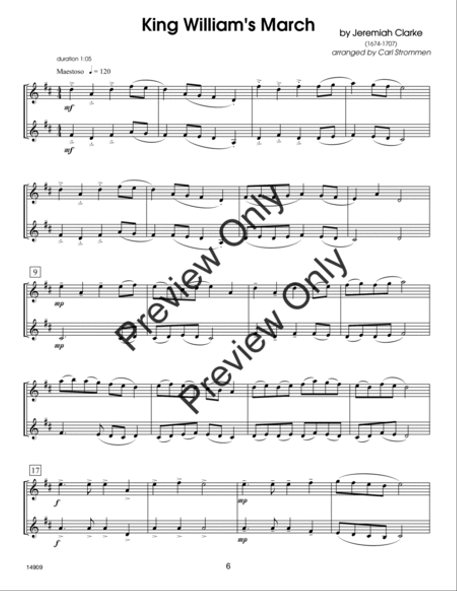 30 Melodious Duets- Clarinet Woodwind Duet scores gallery preview page 6