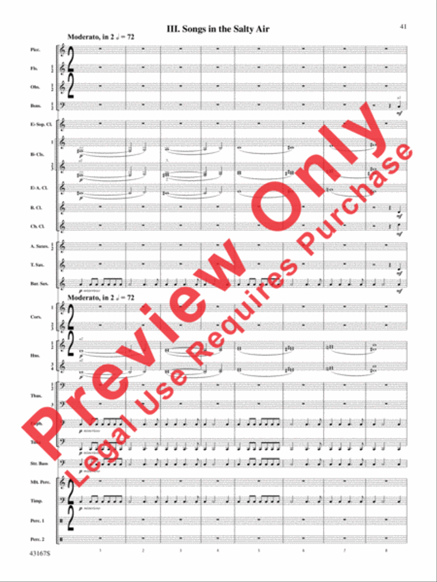 Down to the Sea in Ships (from the NBC TV Film Project 20) Concert Band scores gallery preview page 42
