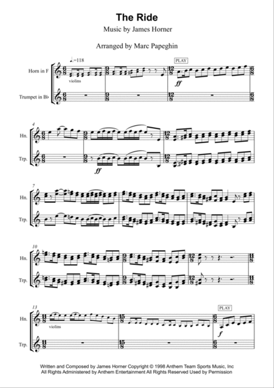 The Ride The Ride Small Ensemble scores gallery preview page 2