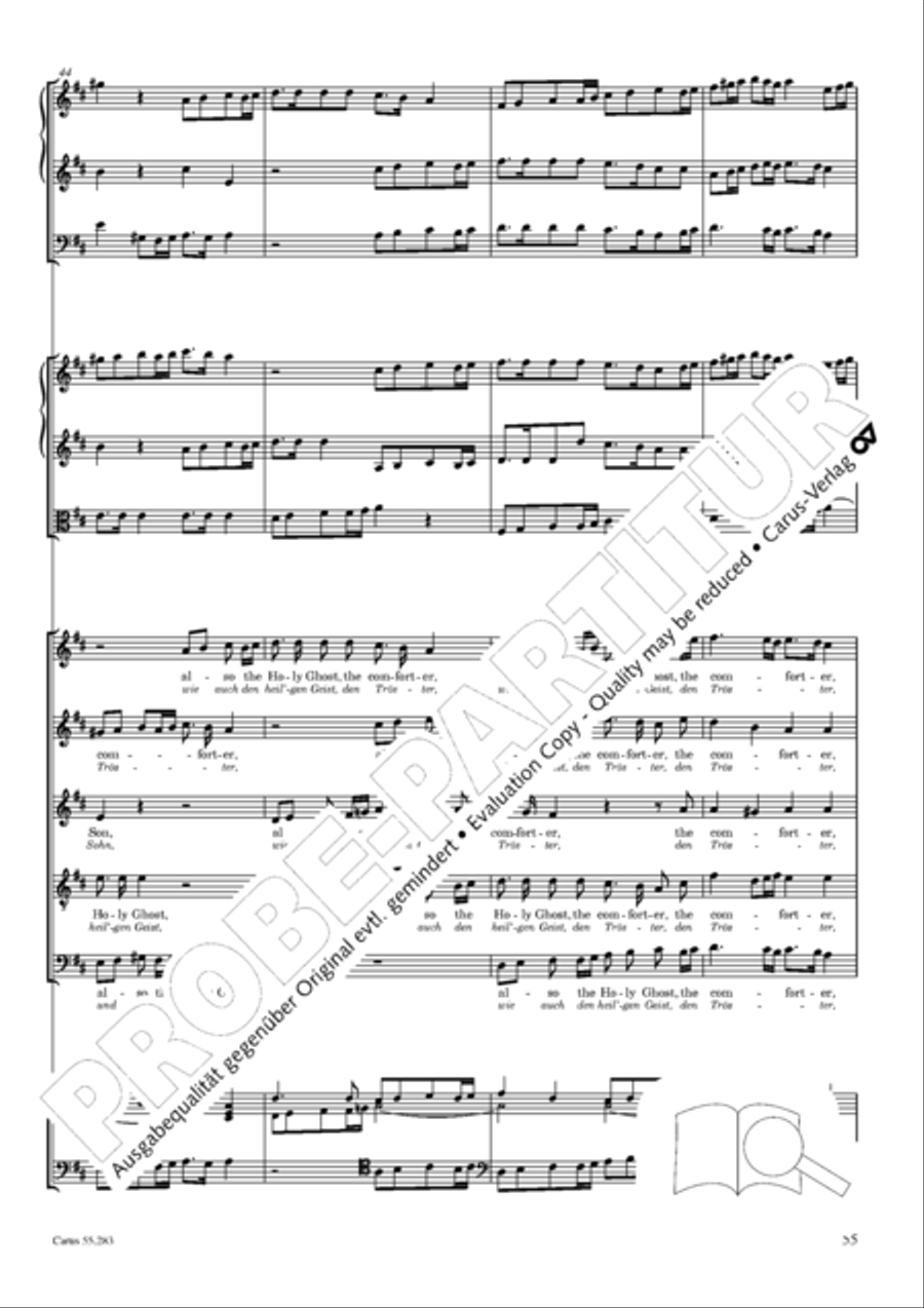 Te Deum for the Victory of Dettingen SSATB scores gallery preview page 72
