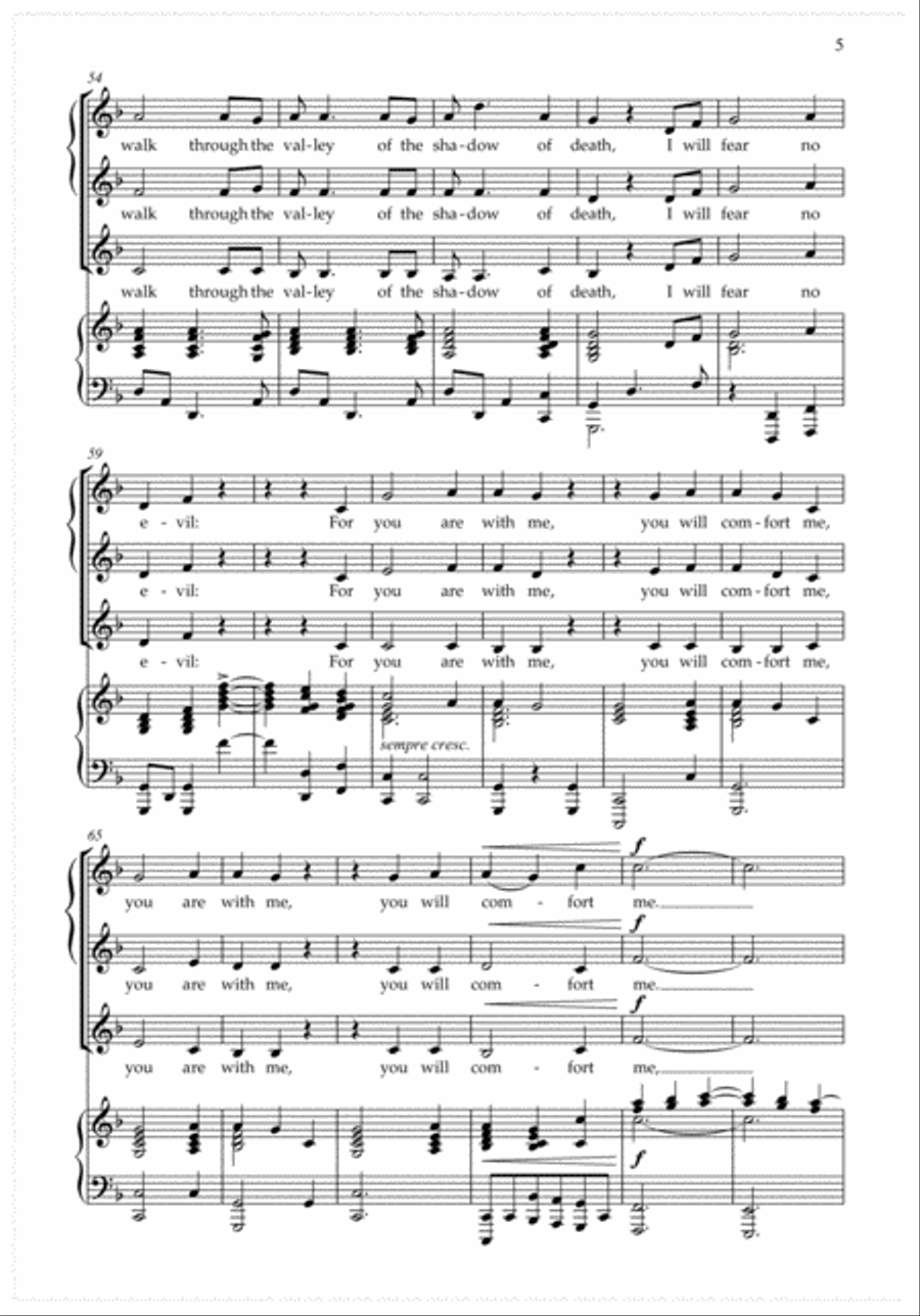 The Lord Is My Shepherd (Psalm 23) Women's Choir scores gallery preview page 3