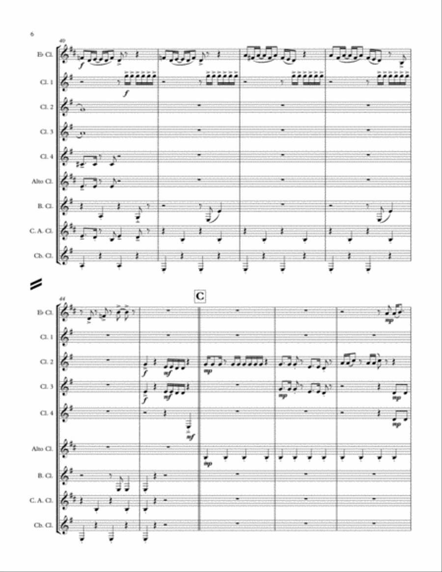 Uptown Funk Woodwind Ensemble scores gallery preview page 6