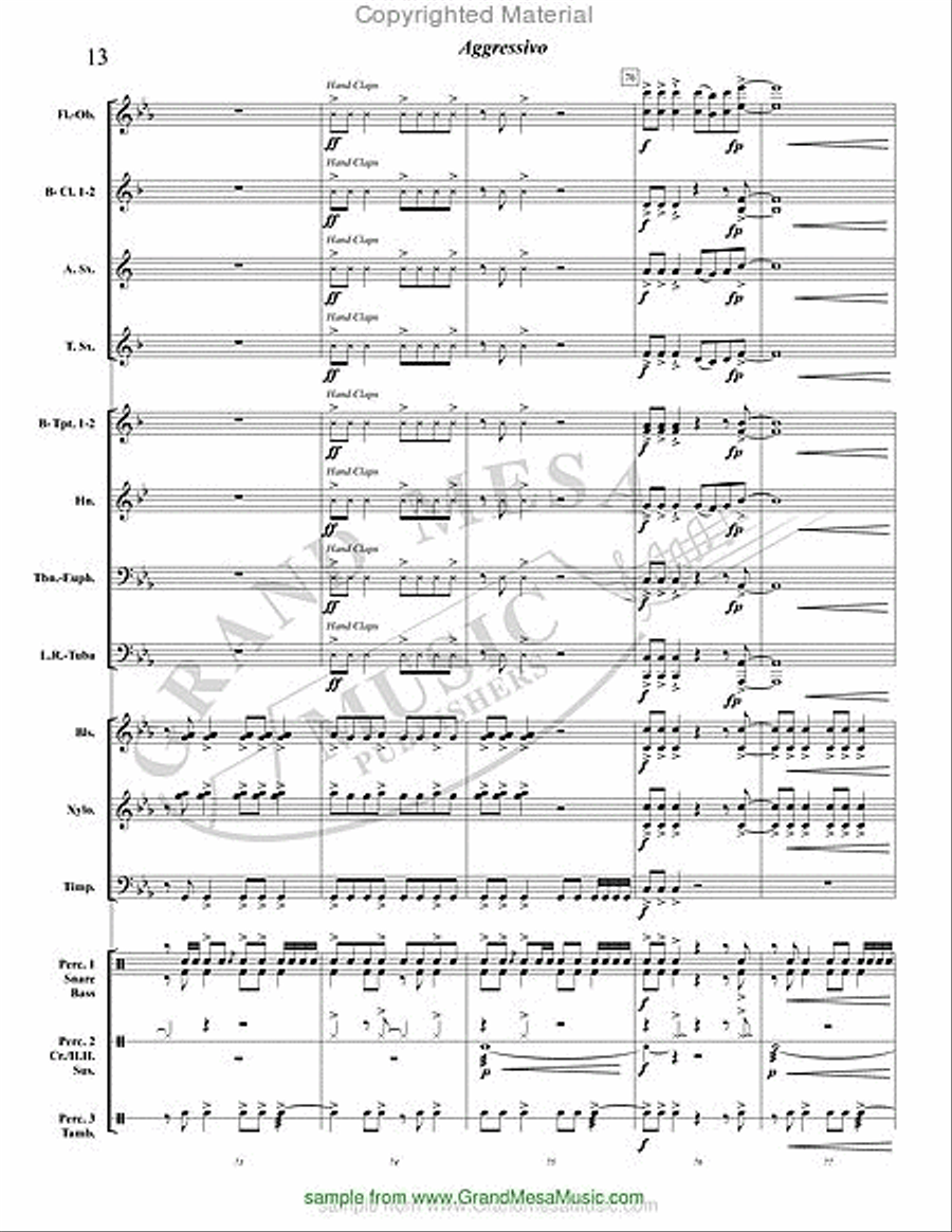 Aggressivo Concert Band scores gallery preview page 14