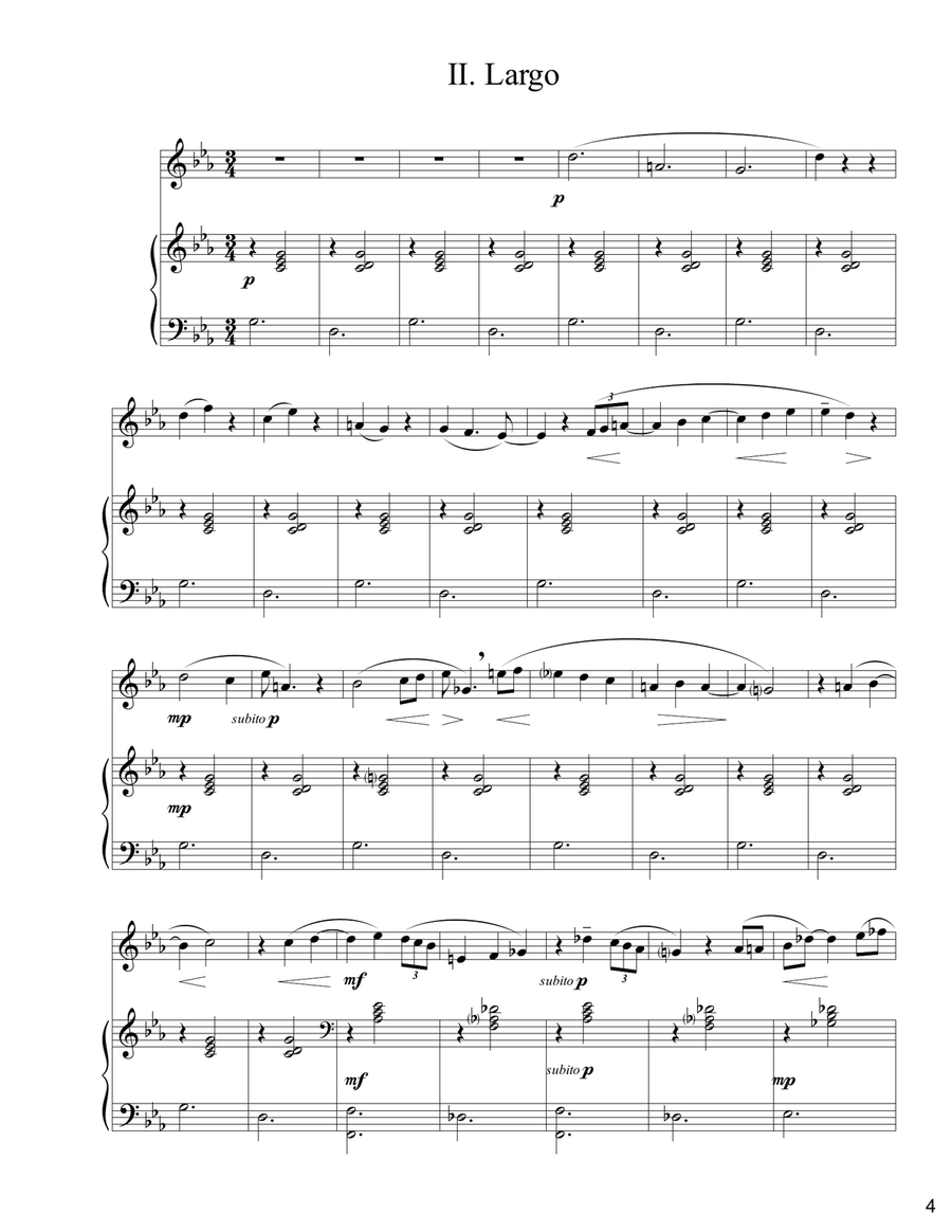 Sonata for Oboe and piano Piano scores gallery preview page 4