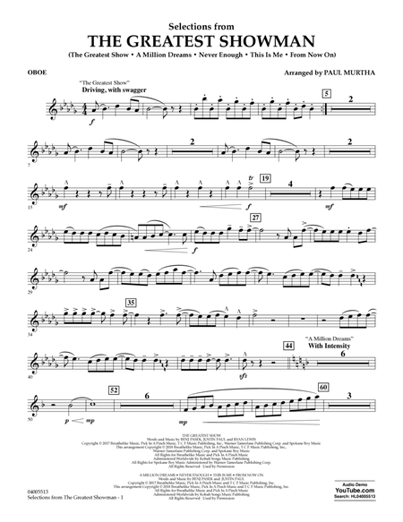 Selections from The Greatest Showman (arr. Paul Murtha) - Oboe