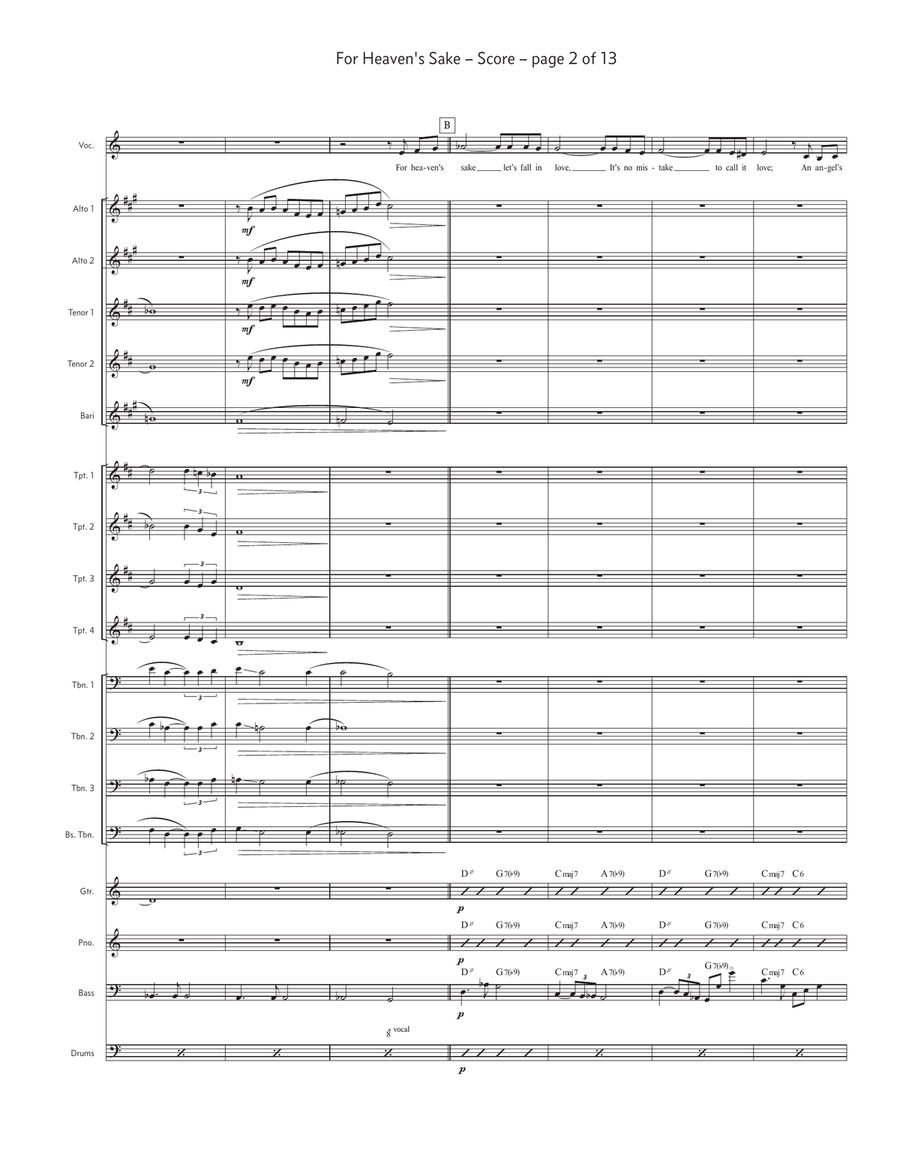 For Heaven's Sake Jazz Ensemble scores gallery preview page 2