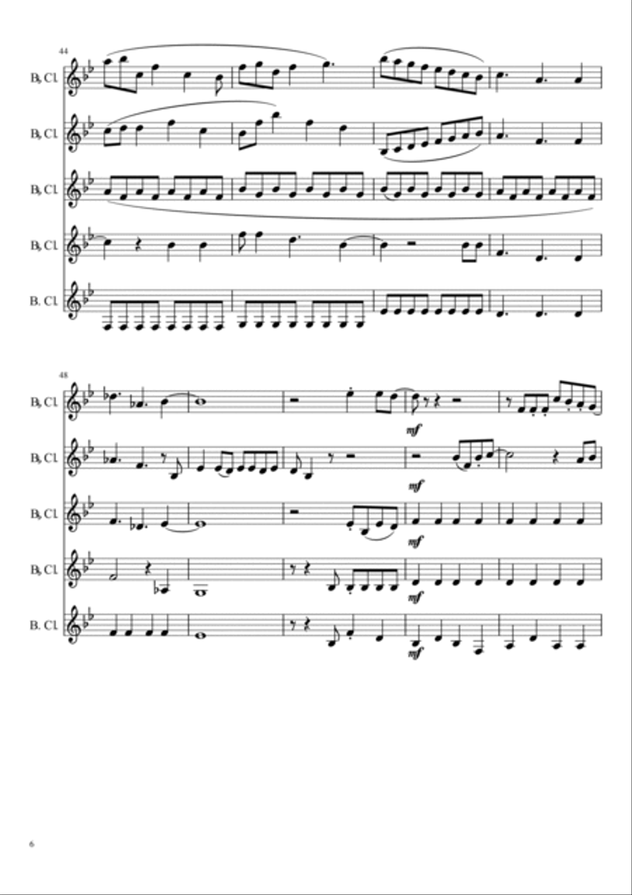 Let It Go (from Frozen) Woodwind Ensemble scores gallery preview page 6