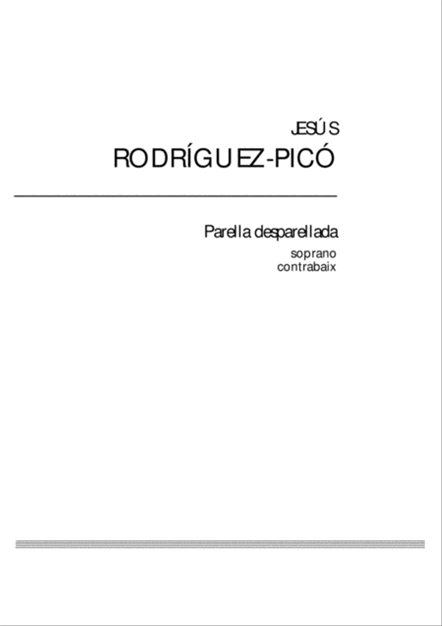 Parella desaparellada Parella desaparellada Double Bass scores gallery preview page 3