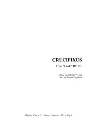 Book cover for VIVALDI - CRUCIFIXUS (From Credo RV 591) Arr. for SATB Choir and Organ