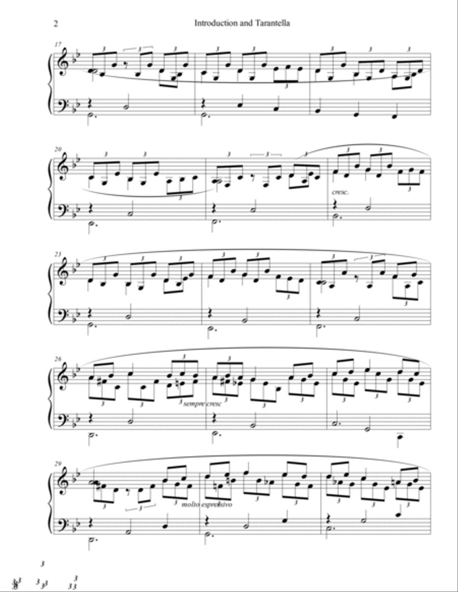 Introduction and Tarantella Piano Solo scores gallery preview page 2