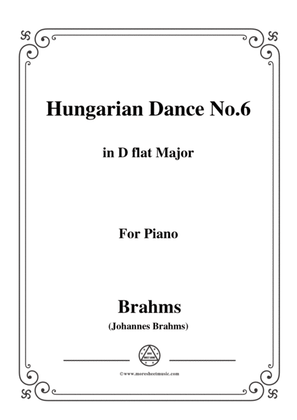 Book cover for Brahms-Hungarian Dance No.6 in D flat Major,for piano