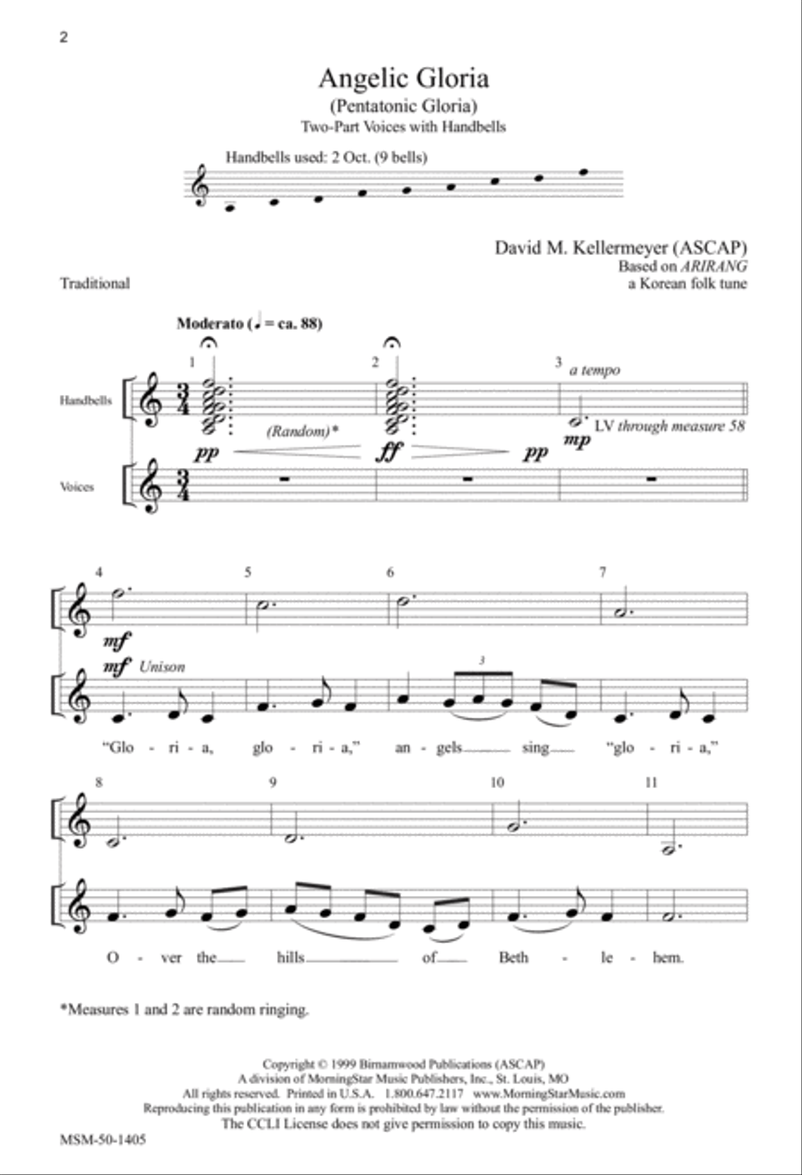 Angelic Gloria 2-Part scores gallery preview page 2