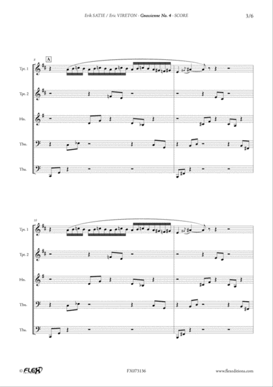 Gnossienne No. 4 Gnossienne No. 4 Horn scores gallery preview page 3