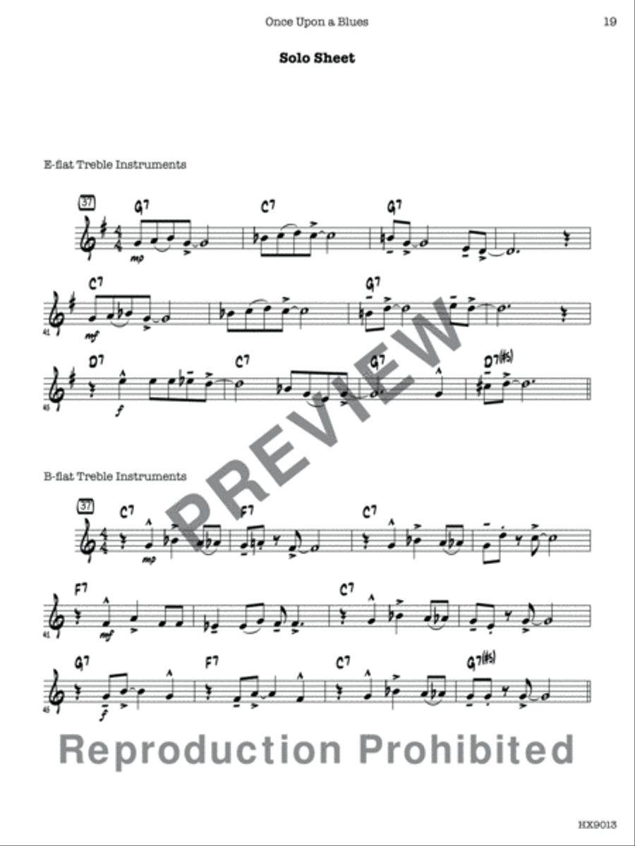 Once Upon a Blues Jazz Ensemble scores gallery preview page 20