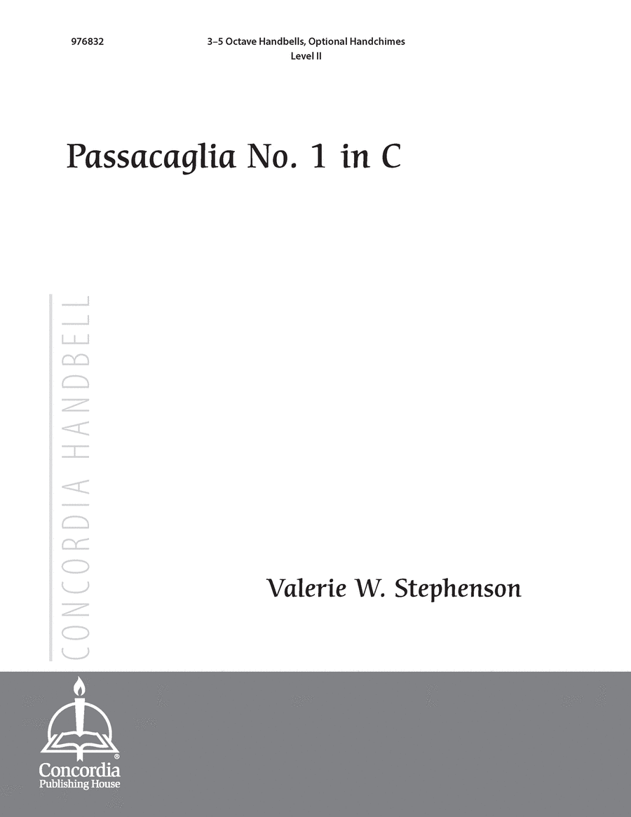 Passacaglia No. 1 in C Passacaglia No. 1 in C Handbell Choir scores gallery preview page 1