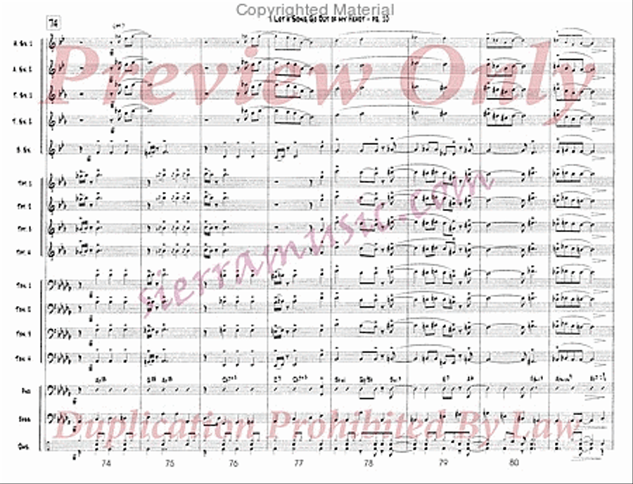 I Let A Song Go Out Of My Heart Jazz Ensemble scores gallery preview page 11