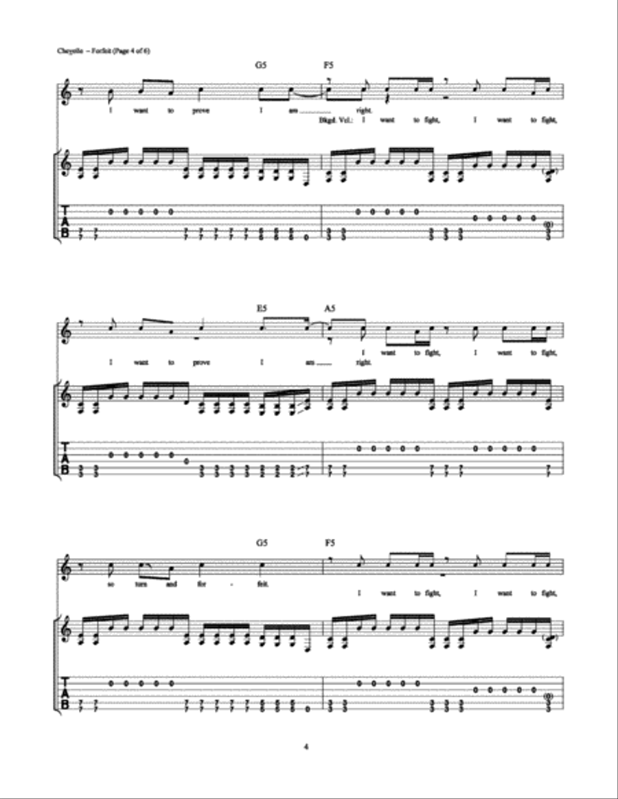 Forfeit Electric Guitar scores gallery preview page 4