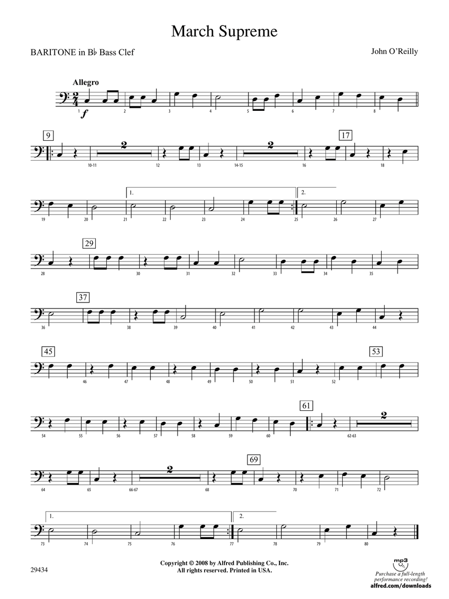 March Supreme: (World Part) B-flat Baritone B.C.