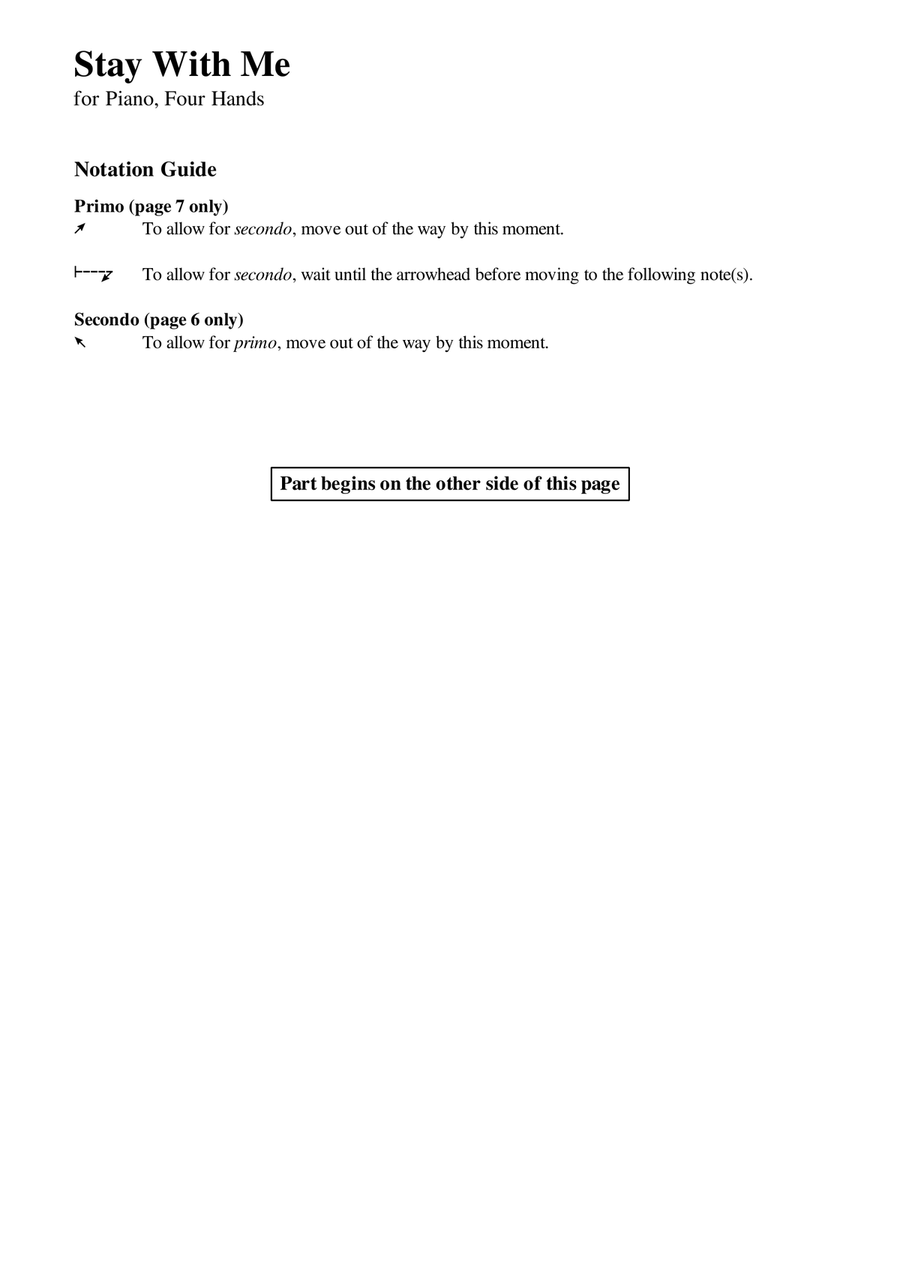 Stay With Me 1 Piano, 4-Hands scores gallery preview page 3