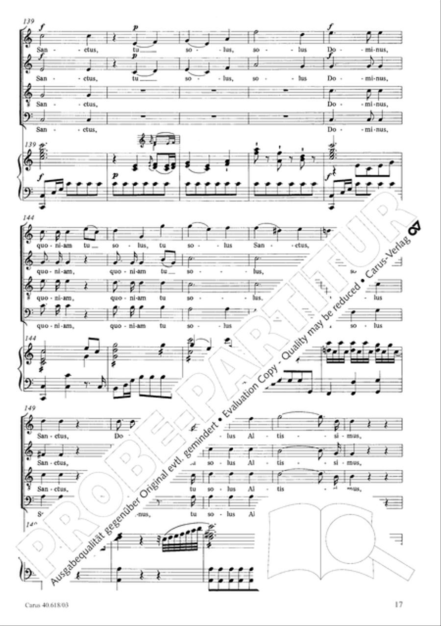 Mass in C (Missa in C) 4-Part scores gallery preview page 18