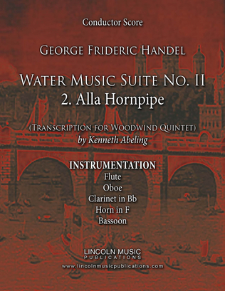 Book cover for Handel - Water Music Suite No. 2 – 2. Alla Hornpipe (for Woodwind Quintet)