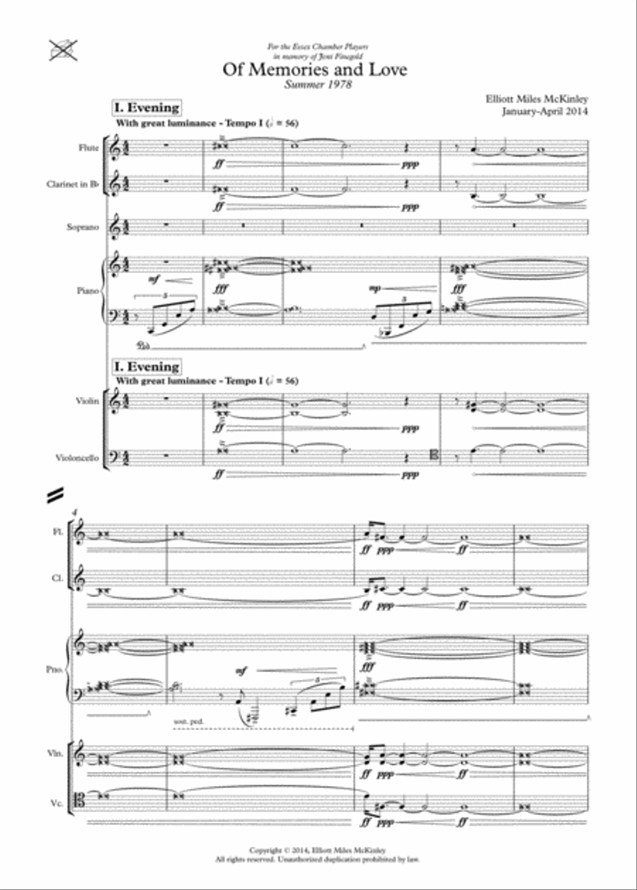 [McKinley] Of Memories and Love: Summer 1978 Large Ensemble scores gallery preview page 5